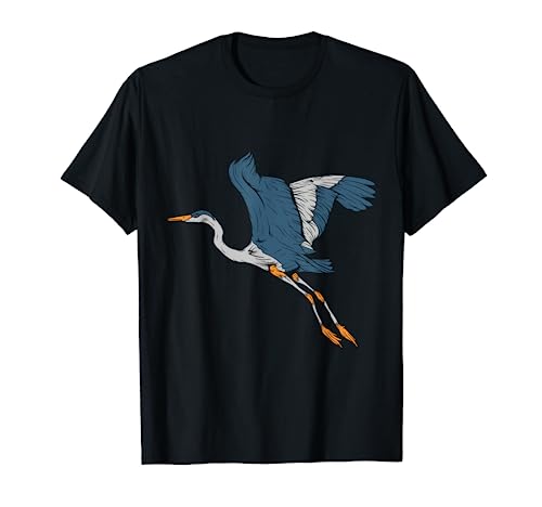 Great Blue Heron Taking Flight T Shirt