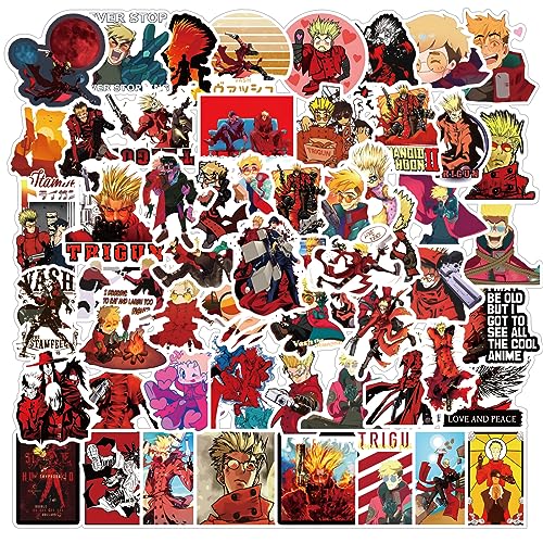 Pcs Trigun Anime Stickers Pack, Cartoon Aesthetic Vinyl Waterproof Sticker Decals For Water Bottle,Laptop,Phone,Hard Hat,Skateboard,Scrapbooking,Bumper Gifts For Kids Teens Ad