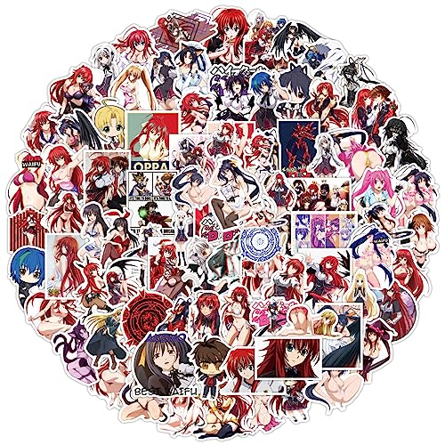 Pcs High School Dxd Anime Stickers,Pvc Vinyl Waterproof Sexy Girls Anime Stickers For Teens Kids Gift, For Laptop Water Bottle Skateboard Phone Luggage Helmet Notebook For Par
