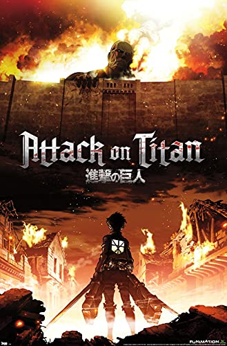 Trends International Attack On Titan   Fire Wall Poster, X , Unframed Version