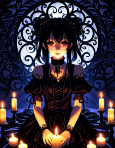 goth anime girl
