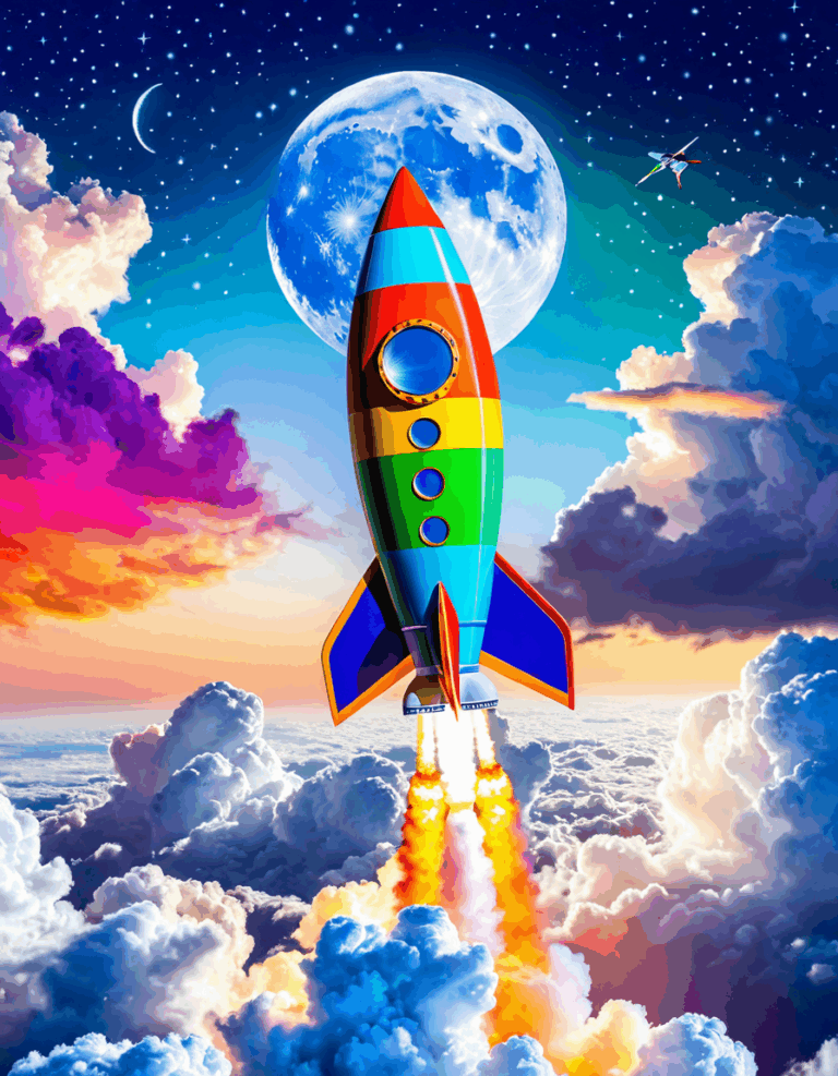 fly to the moon